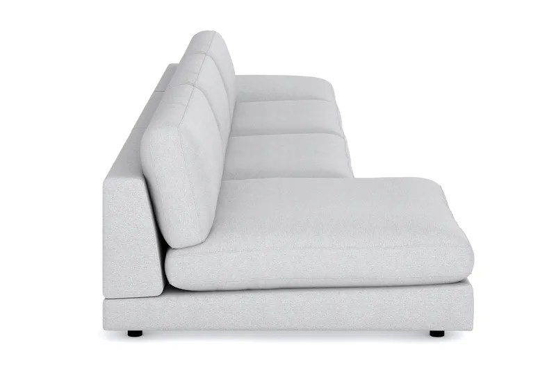 Arken 6-sits Vändbar U-formad Modulsoffa med Divan + Fotpall i Tyg - Ljusgrå - Möbler - Vardagsrum - Soffor - Modulsoffor - Komplett modulsoffa