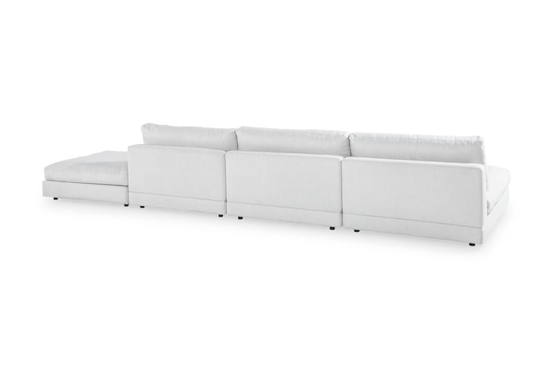 Arken 6-sits Vändbar U-formad Modulsoffa med Divan + Fotpall i Tyg - Ljusgrå - Möbler - Vardagsrum - Soffor - Modulsoffor - Komplett modulsoffa