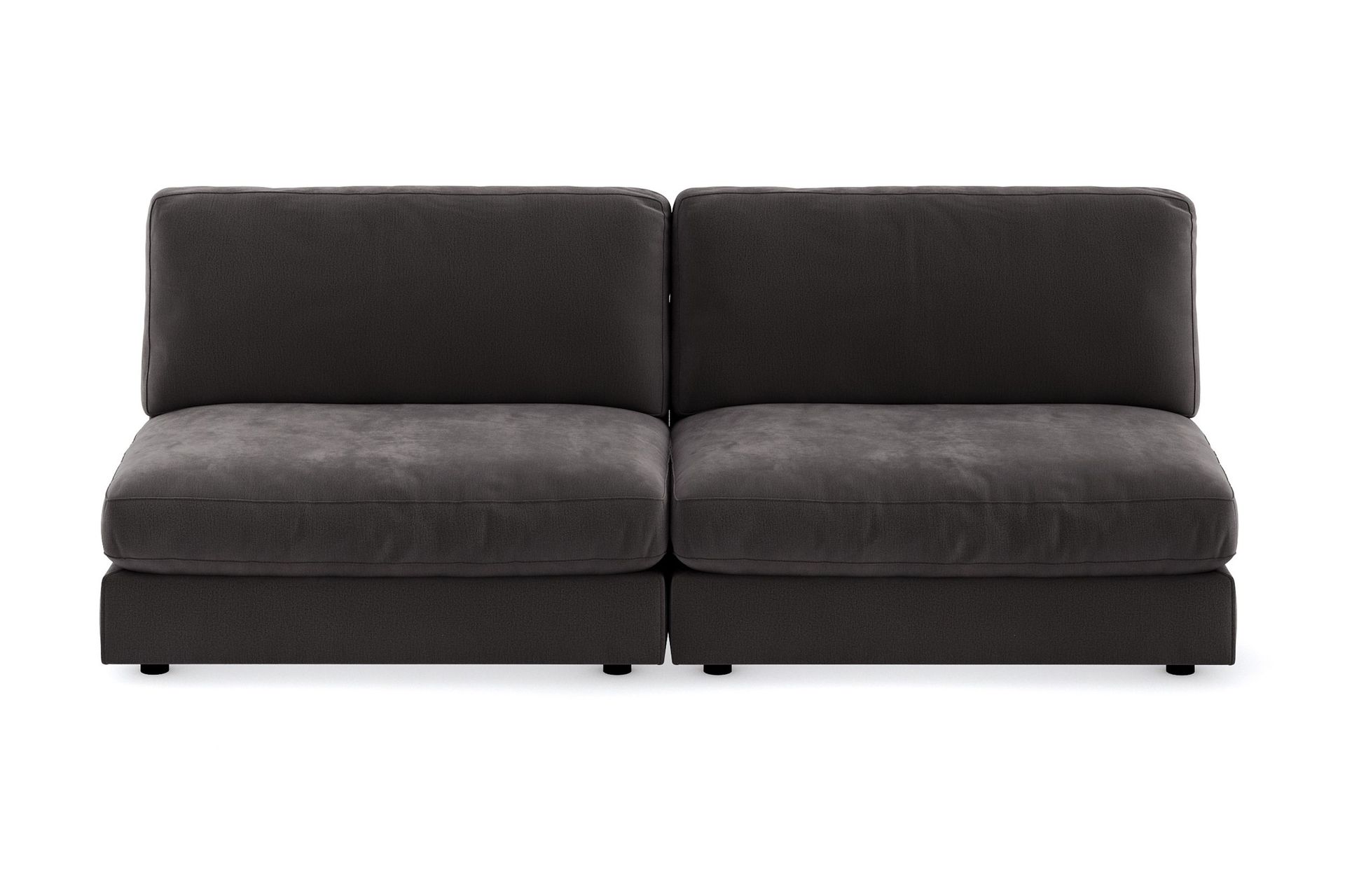 arken modulsoffa 3-sits sammet - mörkgrå