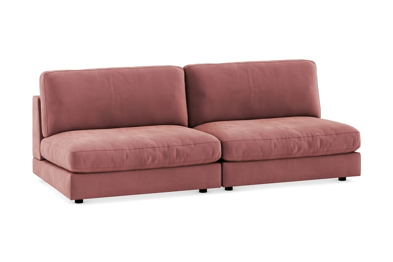 Arken Modulsoffa 3-sits Sammet - Rosa - Möbler - Vardagsrum - Soffor - Modulsoffor - Komplett modulsoffa
