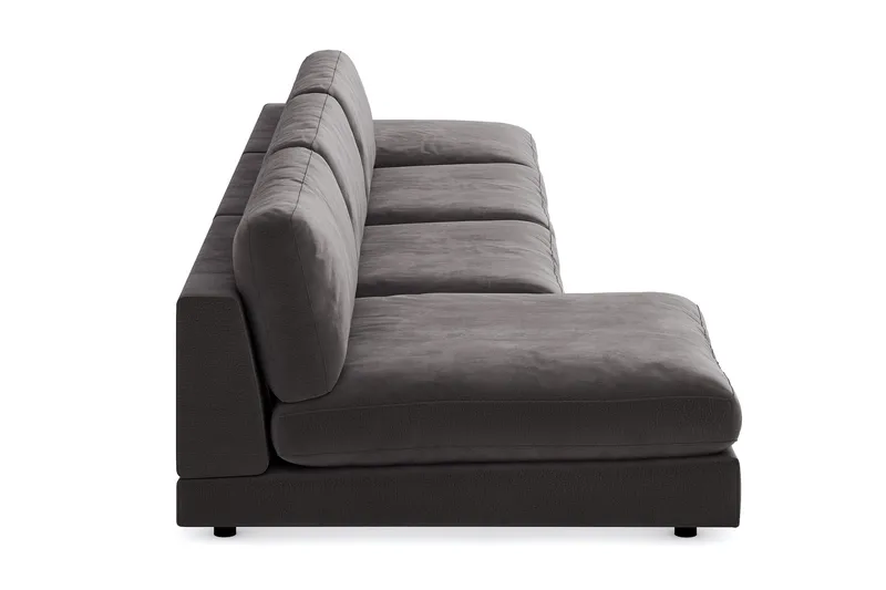 Arken U-modulsoffa med Divan Vändbar Sammet - Mörkgrå - Möbler - Vardagsrum - Soffor - Modulsoffor - Komplett modulsoffa