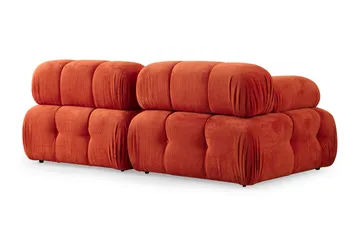 Belgin Bubblig divansoffa 2-sits med utfällbara armstöd och ryggstöd - Röd Manchester - Möbler - Vardagsrum - Soffor - Modulsoffor - Komplett modulsoffa