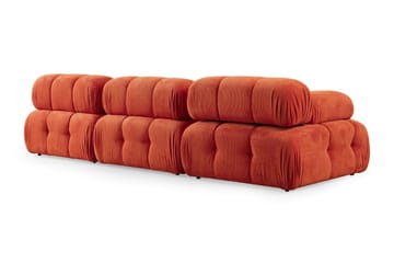 Belgin Bubblig Divansoffa 3-sits med utfällbara armstöd och ryggstöd - Röd - Möbler - Vardagsrum - Soffor - Modulsoffor - Komplett modulsoffa