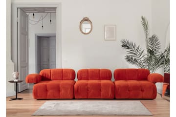 Belgin Bubblig Divansoffa 3-sits med utfällbara armstöd och ryggstöd - Röd - Möbler - Vardagsrum - Soffor - Modulsoffor - Komplett modulsoffa