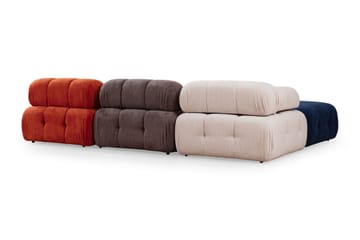 Belgin Bubblig Modulsoffa 3-sits med utfällbara armstöd och ryggstöd - Röd/Vit - Möbler - Vardagsrum - Soffor - Modulsoffor - Komplett modulsoffa