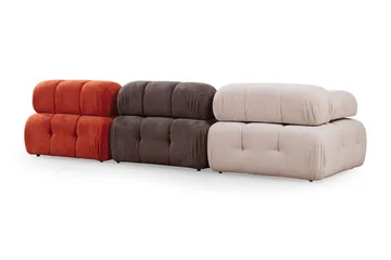 Belgin Bubblig Soffa 3-sits med utfällbara armstöd och ryggstöd - Röd/Vit - Möbler - Vardagsrum - Soffor - Modulsoffor - Komplett modulsoffa
