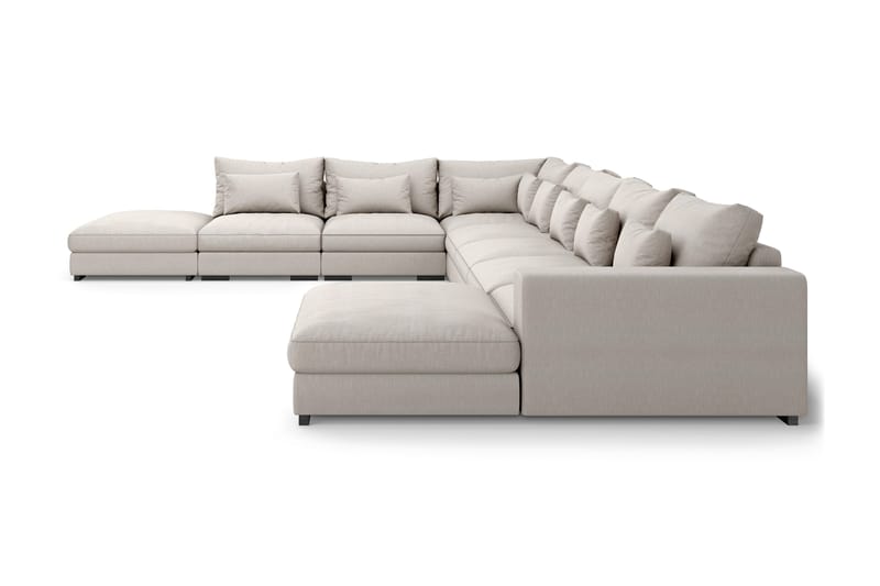 Dubai Stor U-modulsoffa Byggbar med Divan Höger Extra Djup - Ljus / Beige - Möbler - Vardagsrum - Soffor - Modulsoffor - Komplett modulsoffa
