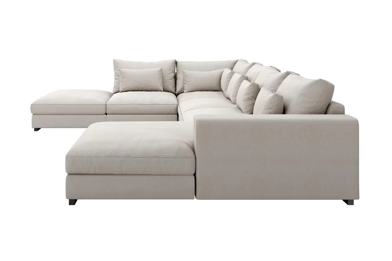 Dubai Stor U-modulsoffa med Divan Höger 432 cm Extra Djup - Beige - Möbler - Vardagsrum - Soffor - Modulsoffor - Komplett modulsoffa