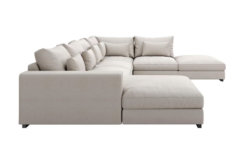 Dubai Stor U-modulsoffa med Divan Vänster 432 cm - Beige - Möbler - Vardagsrum - Soffor - Modulsoffor - Komplett modulsoffa