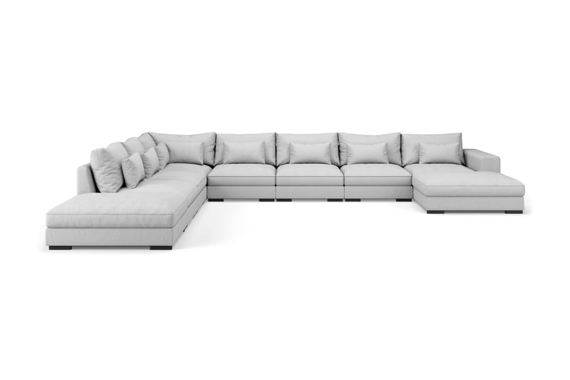 Dubai U-modulsoffa Large med Divan Höger Ljusgrå - Möbler - Vardagsrum - Soffor - Modulsoffor - Komplett modulsoffa