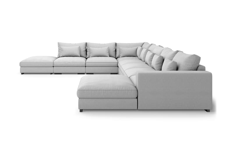 Dubai U-modulsoffa Large med Divan Höger Ljusgrå - Möbler - Vardagsrum - Soffor - Modulsoffor - Komplett modulsoffa