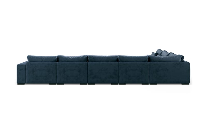 Dubai U-modulsoffa Large med Divan Höger Sammet Blå - Möbler - Vardagsrum - Soffor - Modulsoffor - Komplett modulsoffa
