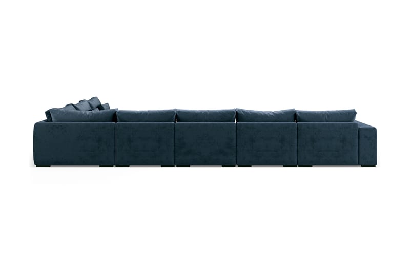 Dubai U-modulsoffa Large med Divan Vänster Sammet Blå - Möbler - Vardagsrum - Soffor - Modulsoffor - Komplett modulsoffa