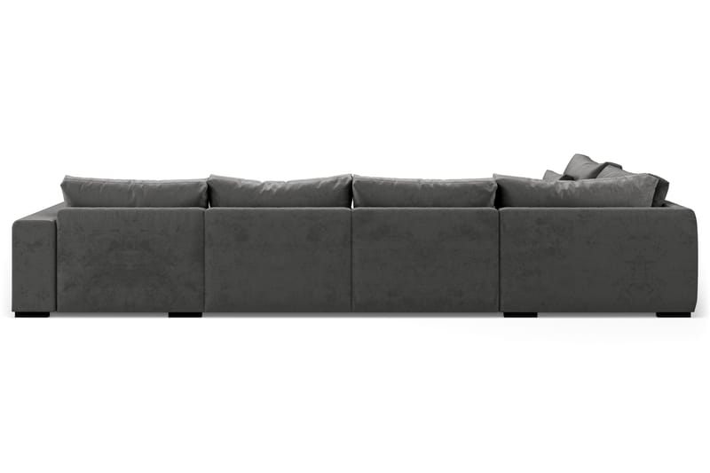 Dubai U-modulsoffa med Divan Höger Sammet Mörkgrå - Möbler - Vardagsrum - Soffor - Modulsoffor - Komplett modulsoffa