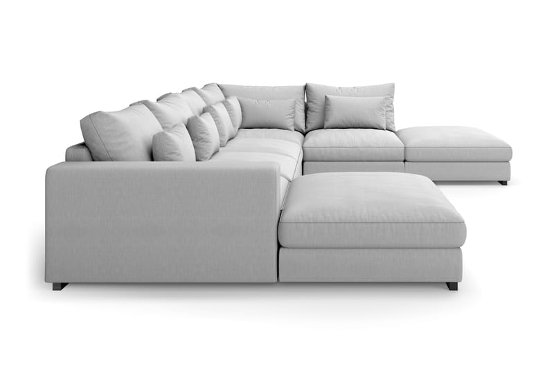 Dubai U-modulsoffa med Divan Vänster Ljusgrå - Möbler - Vardagsrum - Soffor - Modulsoffor - Komplett modulsoffa