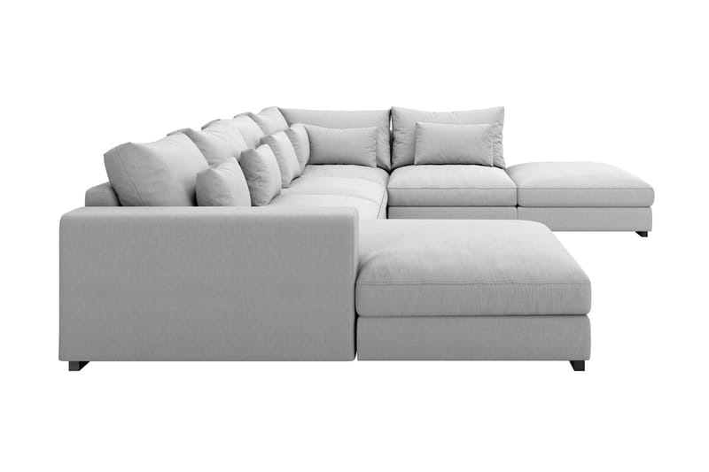 Dubai U-modulsoffa med Divan Vänster Ljusgrå - Möbler - Vardagsrum - Soffor - Modulsoffor - Komplett modulsoffa