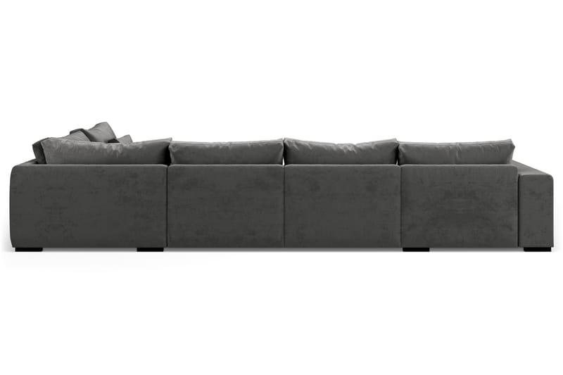 Dubai U-modulsoffa med Divan Vänster Sammet Mörkgrå - Möbler - Vardagsrum - Soffor - Modulsoffor - Komplett modulsoffa