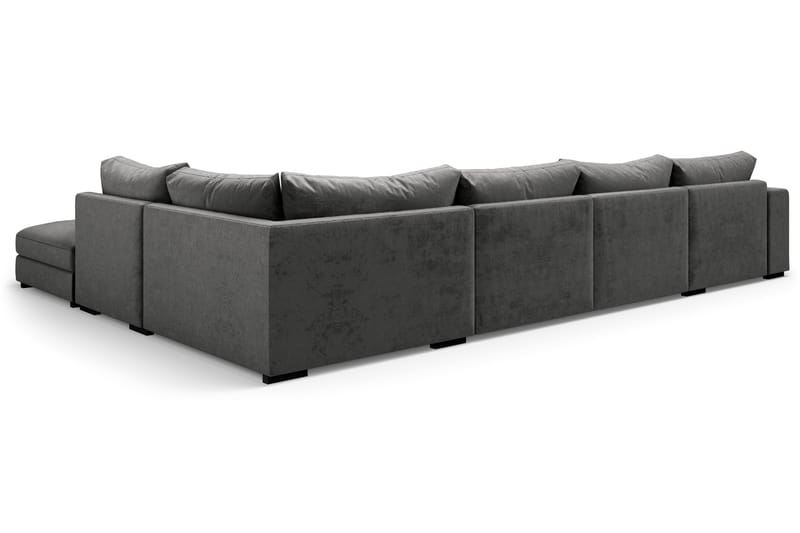 Dubai U-modulsoffa med Divan Vänster Sammet Mörkgrå - Möbler - Vardagsrum - Soffor - Modulsoffor - Komplett modulsoffa