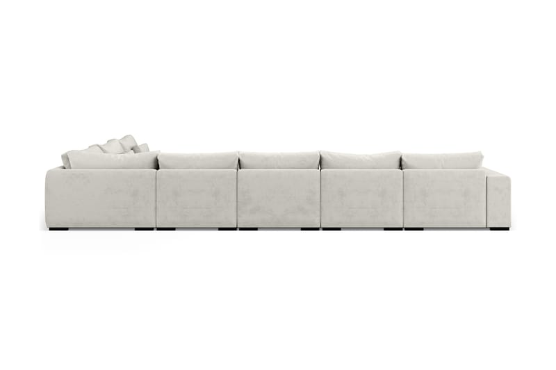 HAVANA U-modulsoffa Large med Divan Vänster Sammet Vit - Möbler - Vardagsrum - Soffor - Modulsoffor - Komplett modulsoffa