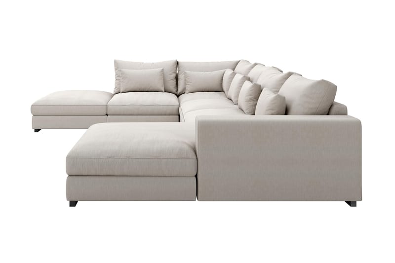 HAVANA U-modulsoffa med Divan Höger Beige - Komplett modulsoffa