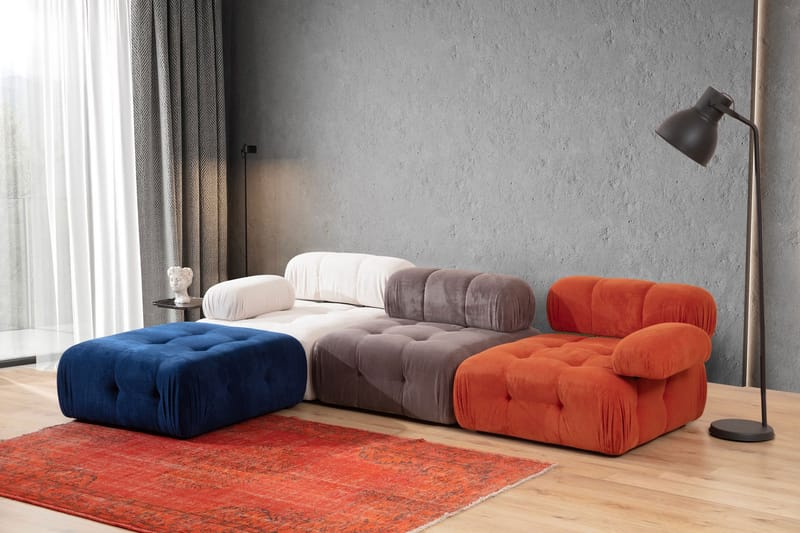 Madan Modulsoffa 3-sits Röd/Vit - Möbler - Vardagsrum - Soffor - Modulsoffor - Komplett modulsoffa