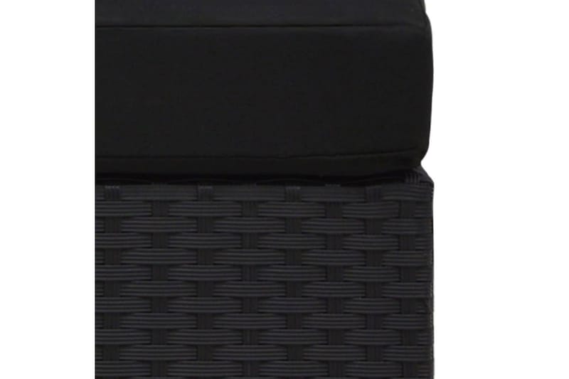 Modulsoffa Utomhus 2-sits konstrotting svart - Svart - Utemöbler - Loungemöbler