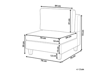 Skintebo Modulsoffa - Svart - Möbler - Vardagsrum - Soffor - Modulsoffor - Mittmodul