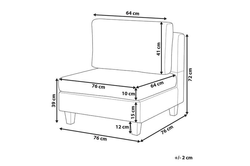 Skintebo Modulsoffa - Svart - Möbler - Vardagsrum - Soffor - Modulsoffor - Mittmodul
