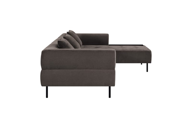 YELVERTON 3-sits Modulsoffa Divan Höger Grå - Möbler - Vardagsrum - Soffor - Modulsoffor - Komplett modulsoffa