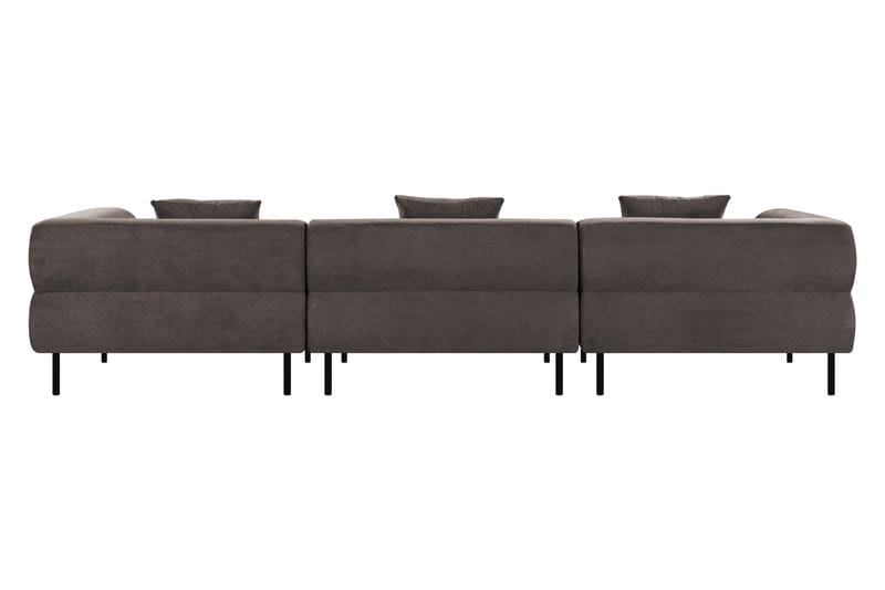 YELVERTON 3-sits Modulsoffa Divan Höger Grå - Möbler - Vardagsrum - Soffor - Modulsoffor - Komplett modulsoffa
