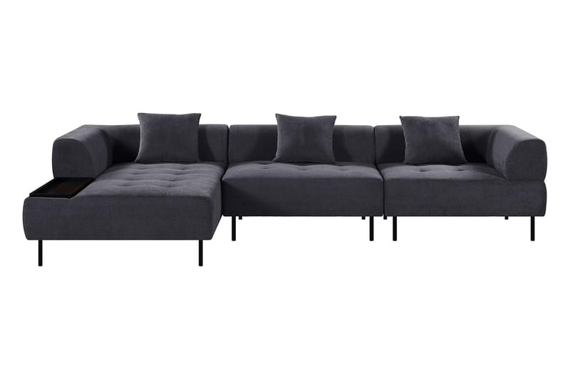 YELVERTON 3-sits Modulsoffa Divan Vänster Blå - Komplett modulsoffa