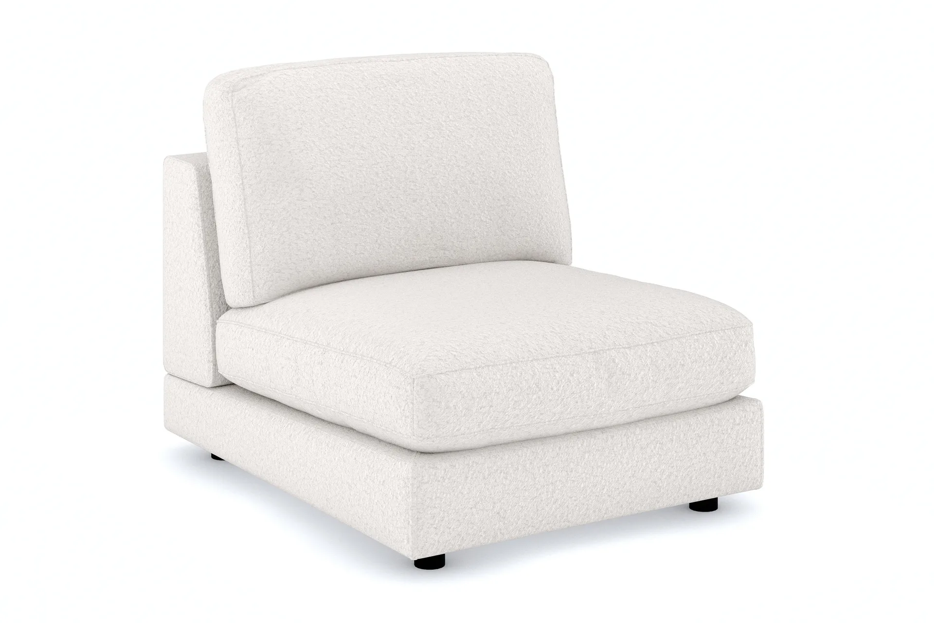 arken 1-sits mittmodul i bouclé 90 cm bred - vit