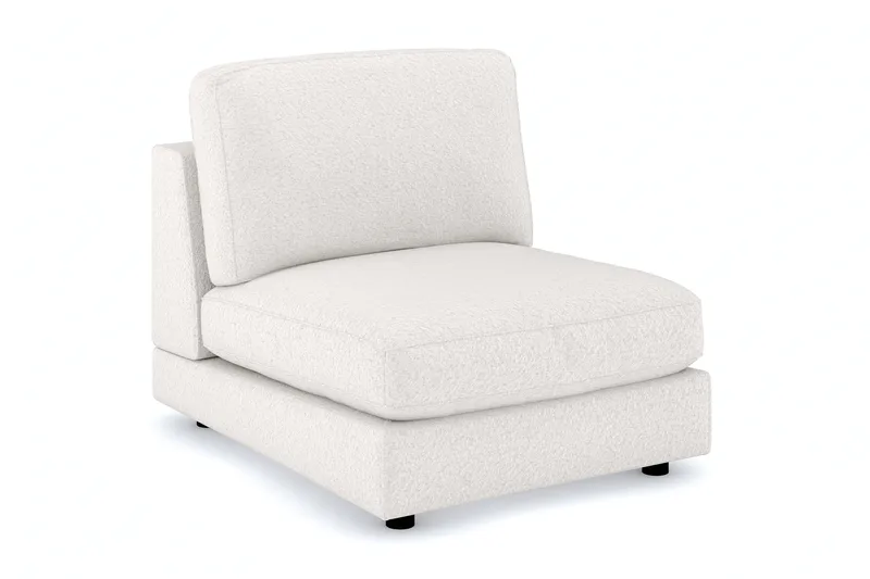 Arken 1-sits Mittmodul i Bouclé 90 cm bred, Vit