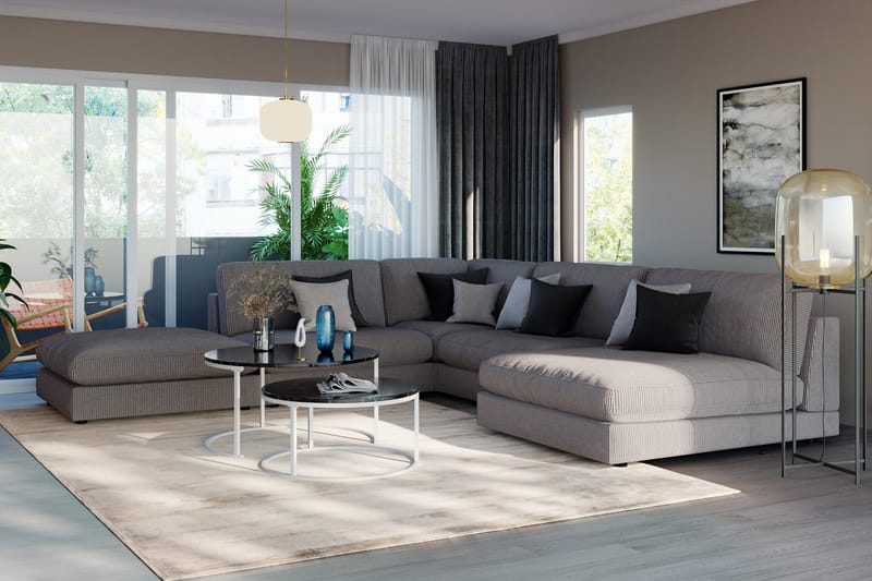 Arken 1-sits Mittmodul i Manchester 70 cm bred - Mörkgrå - Möbler - Vardagsrum - Soffor - Modulsoffor - Mittmodul