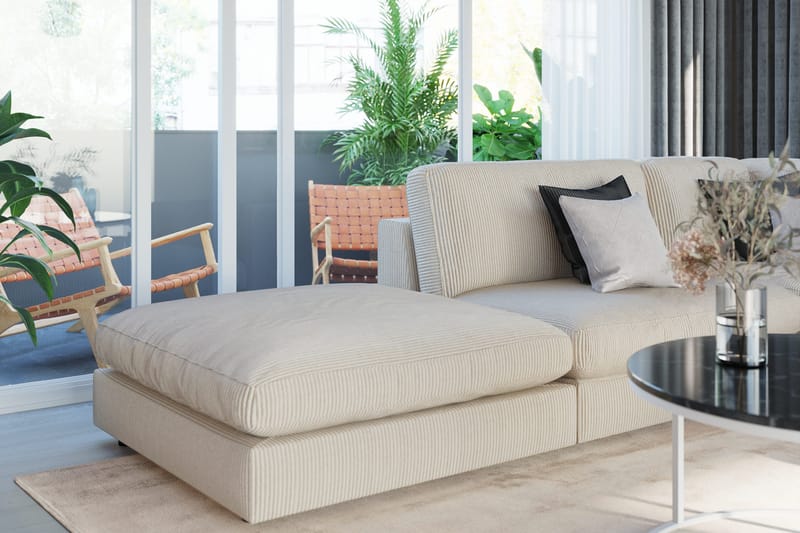 Arken 1-sits Mittmodul i Manchester 90 cm bred - Beige - Möbler - Vardagsrum - Soffor - Modulsoffor - Mittmodul