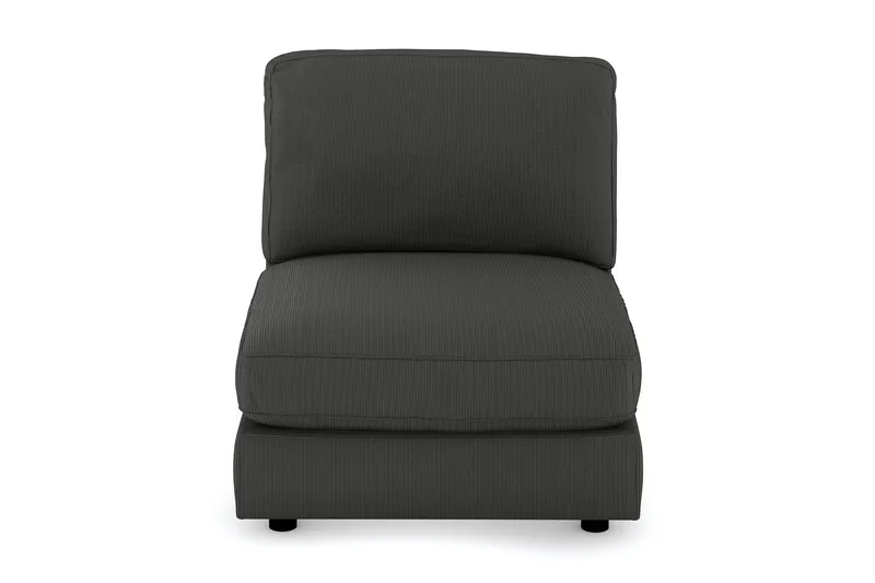 Arken 1-sits Mittmodul i Manchester 90 cm bred - Mörkgrå - Möbler - Vardagsrum - Soffor - Modulsoffor - Mittmodul