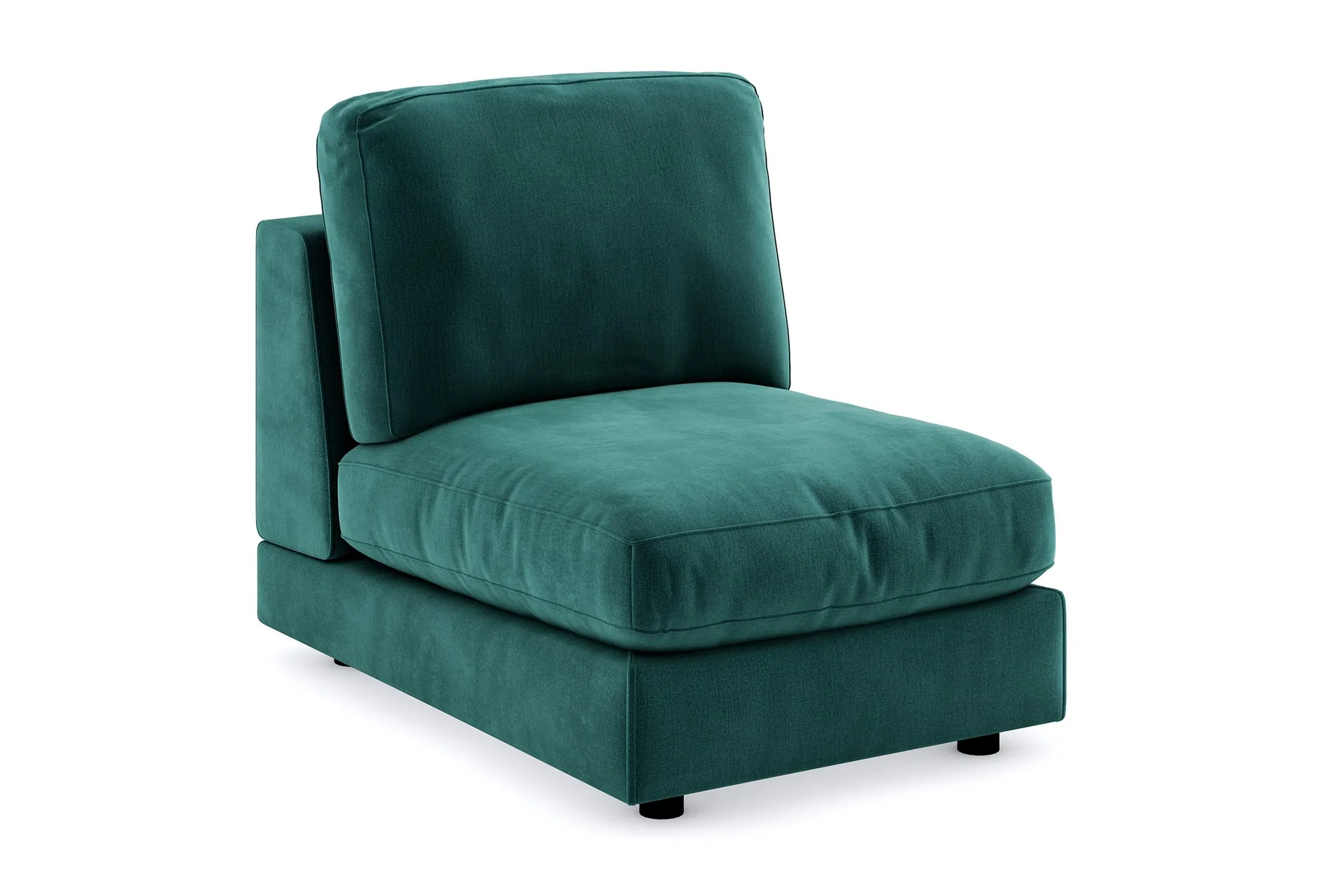 arken 1-sits mittmodul i sammet 70 cm bred - grön