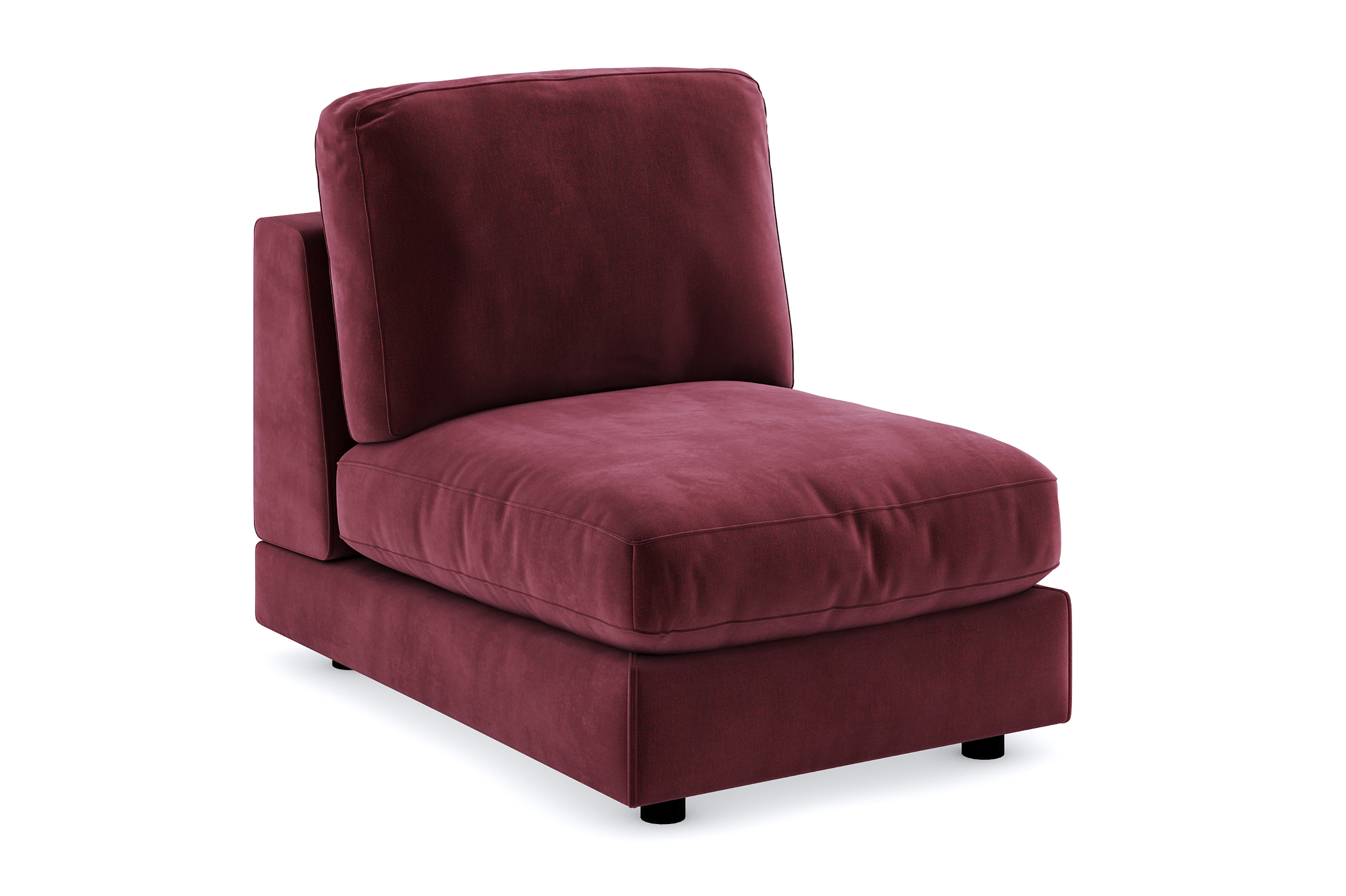 arken 1-sits mittmodul i sammet 70 cm bred - lila