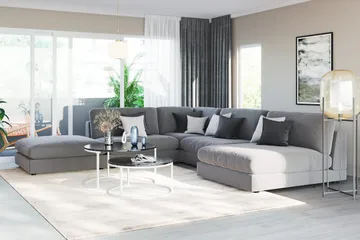 Arken 1-sits Mittmodul i Sammet 70 cm bred - Ljusgrå - Möbler - Vardagsrum - Soffor - Modulsoffor - Mittmodul