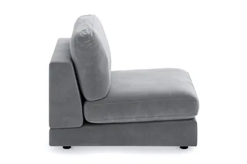 Arken 1-sits Mittmodul i Sammet 70 cm bred - Ljusgrå - Möbler - Vardagsrum - Soffor - Modulsoffor - Mittmodul