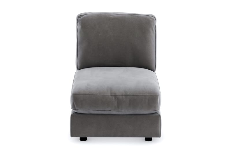 Arken 1-sits Mittmodul i Sammet 70 cm bred - Mörkgrå - Möbler - Vardagsrum - Soffor - Modulsoffor - Mittmodul