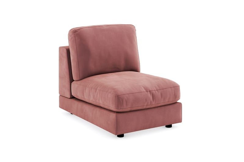Arken 1-sits Mittmodul i Sammet 70 cm bred - Rosa - Möbler - Vardagsrum - Soffor - Modulsoffor - Mittmodul