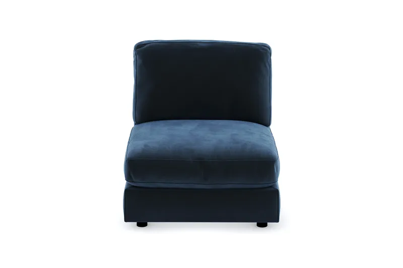 Arken 1-sits Mittmodul i Sammet 90 cm bred - Blå - Möbler - Vardagsrum - Soffor - Modulsoffor - Mittmodul