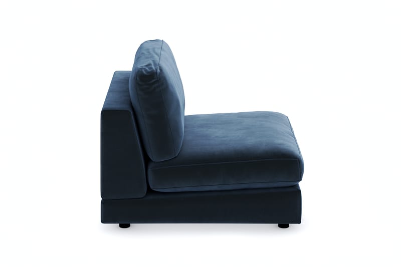 Arken 1-sits Mittmodul i Sammet 90 cm bred - Blå - Möbler - Vardagsrum - Soffor - Modulsoffor - Mittmodul
