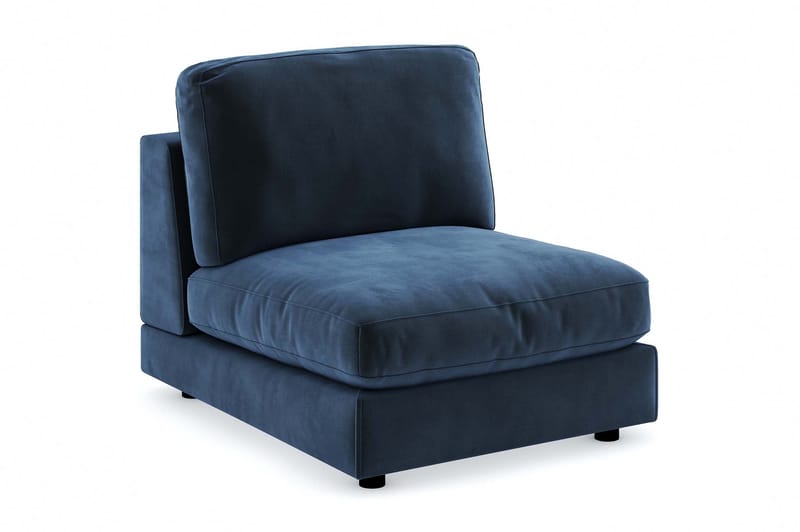 Arken 1-sits Mittmodul i Sammet 90 cm bred - Blå - Möbler - Vardagsrum - Soffor - Modulsoffor - Mittmodul