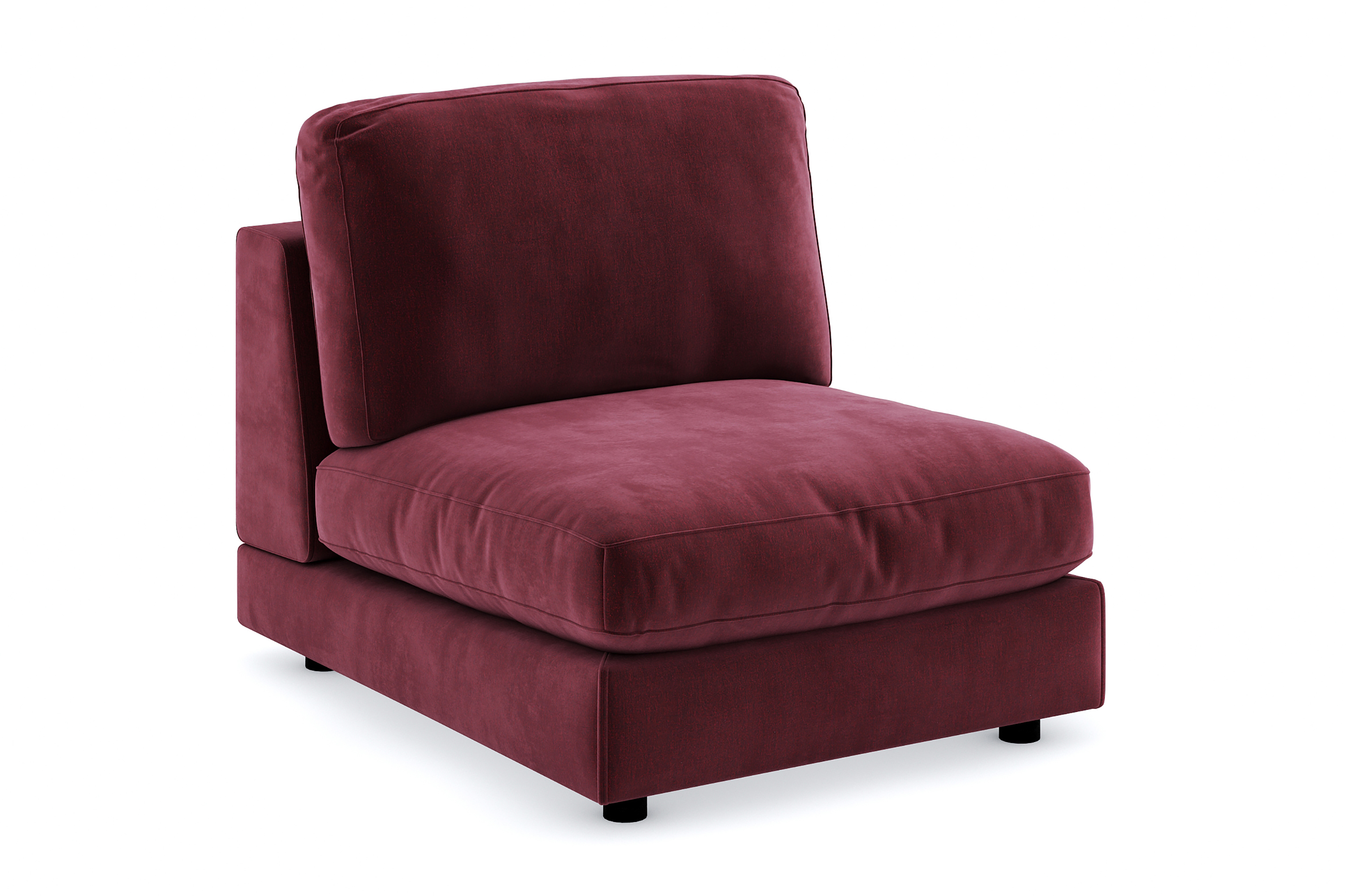 arken 1-sits mittmodul i sammet 90 cm bred - lila