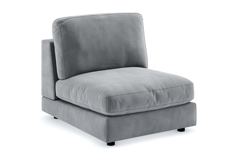 Arken 1-sits Mittmodul i Sammet 90 cm bred - Ljusgrå - Möbler - Vardagsrum - Soffor - Modulsoffor - Mittmodul