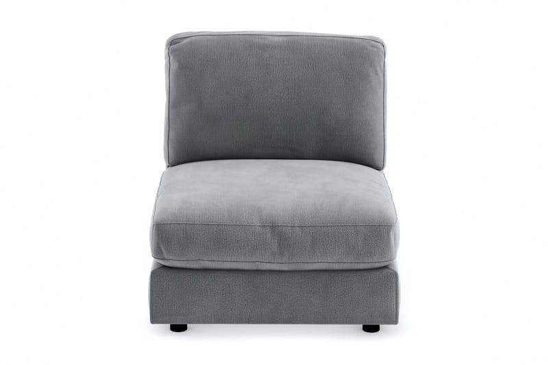 Arken 1-sits Mittmodul i Sammet 90 cm bred - Ljusgrå - Möbler - Vardagsrum - Soffor - Modulsoffor - Mittmodul