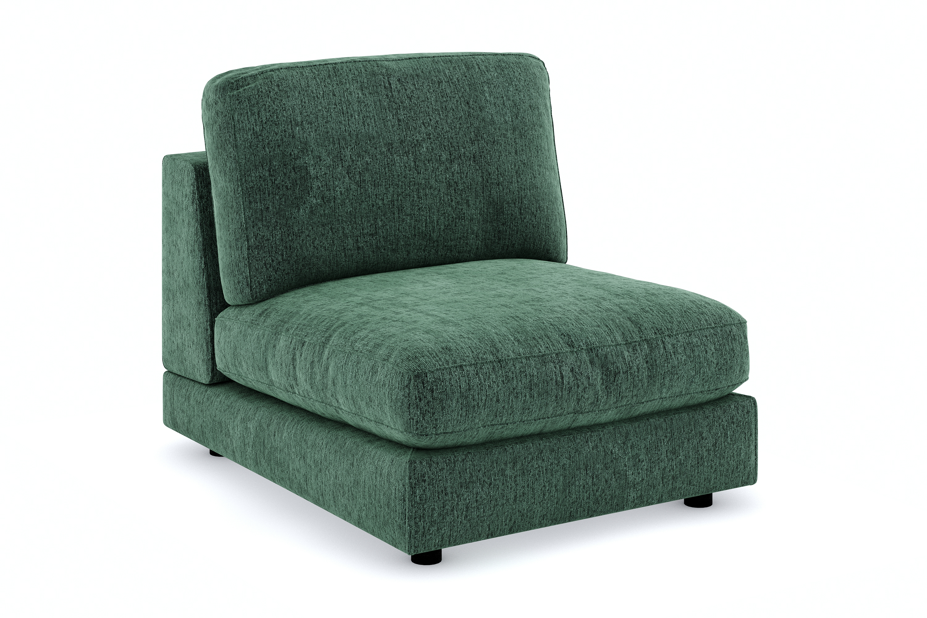 arken 1-sits mittmodul i sammet 90 cm bred - mörkgrön