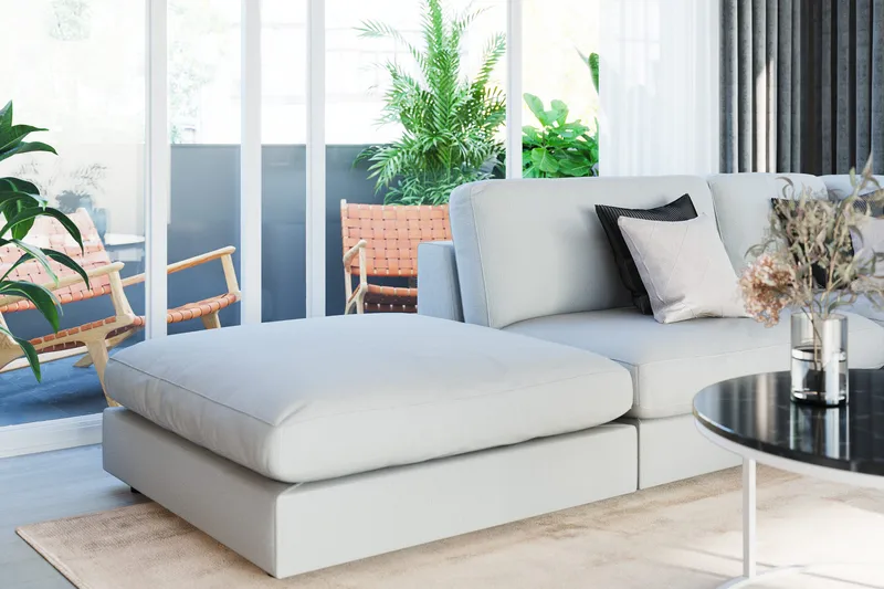 Arken 1-sits Mittmodul i Tyg 70 cm bred - Beige - Möbler - Vardagsrum - Soffor - Modulsoffor - Mittmodul